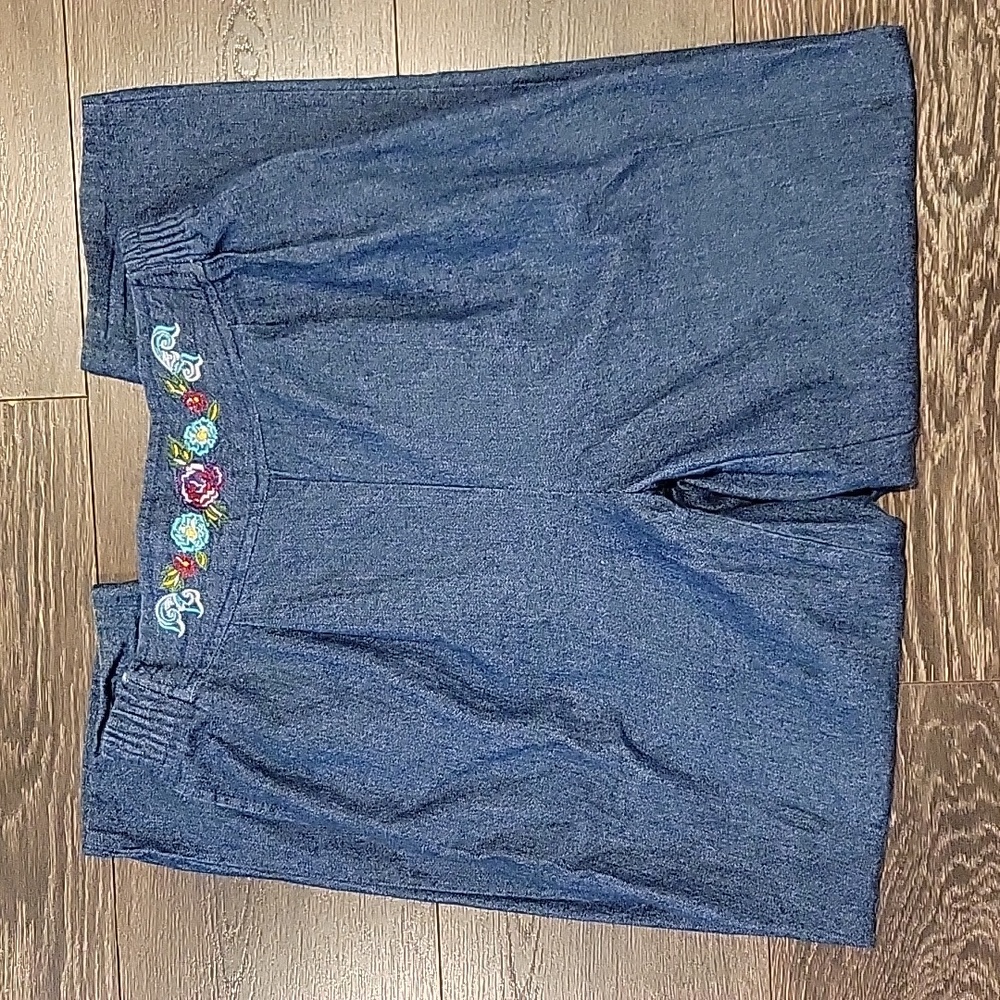 ❤️ 90'S VINTAGE MOM PANTS- HIGH RISE PULL ON DENIM EMBROIDERED PLEATED JEANS
